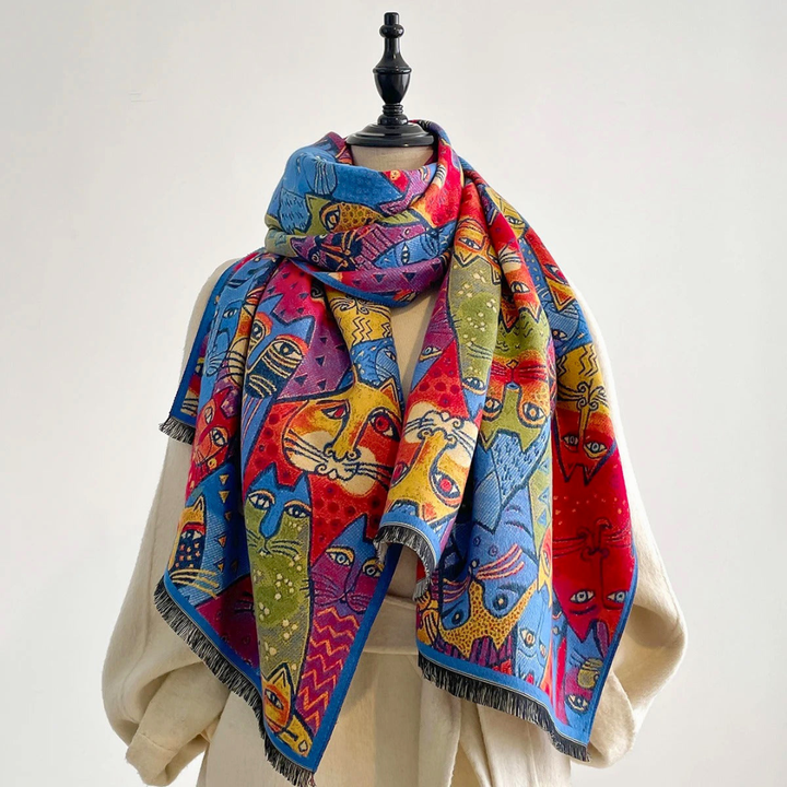 Whimsical Folk Scarf