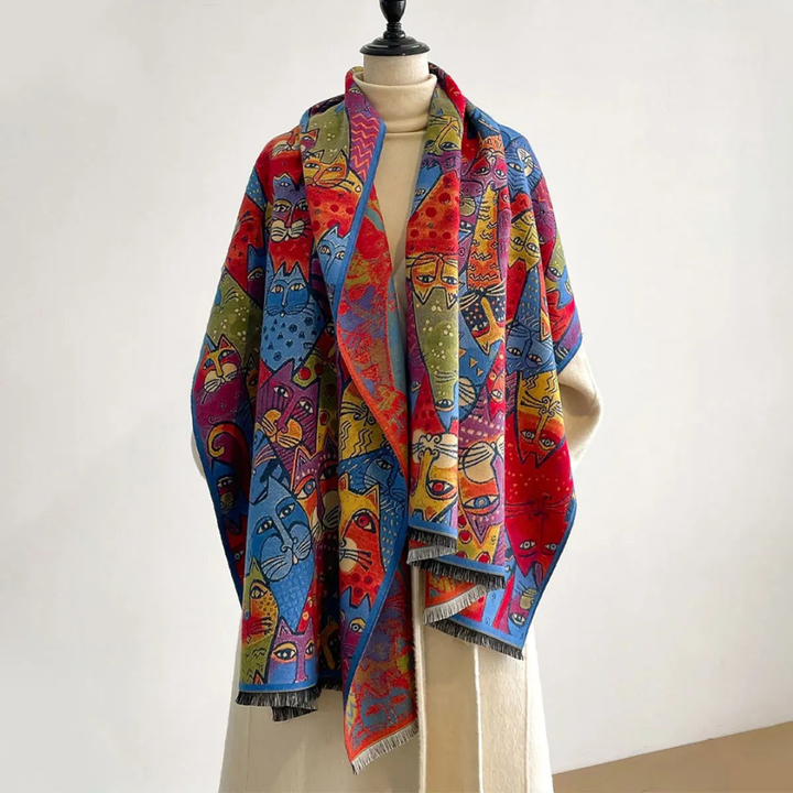 Whimsical Folk Scarf