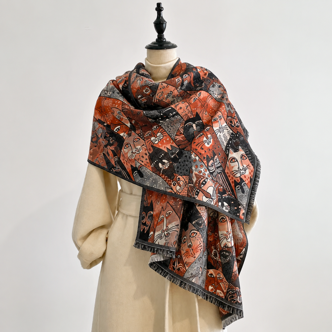 Whimsical Folk Scarf
