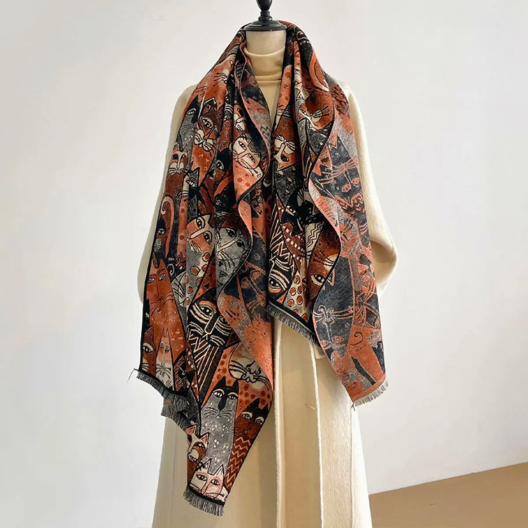 Whimsical Folk Scarf