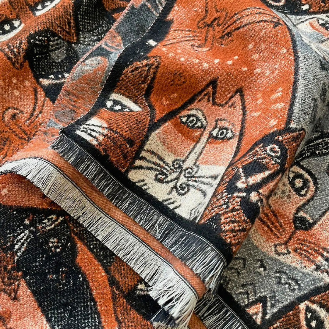 Whimsical Folk Scarf