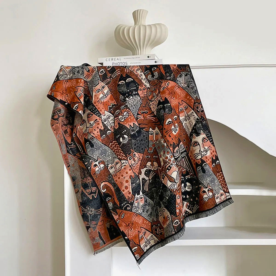 Whimsical Folk Scarf