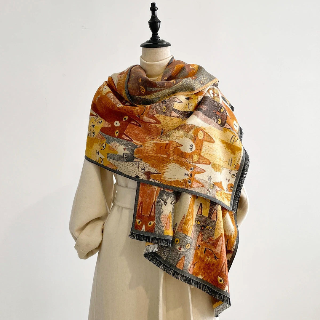 Whimsical Folk Scarf