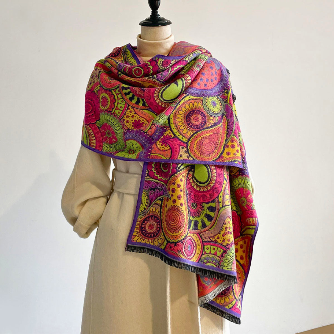 Whimsical Folk Scarf