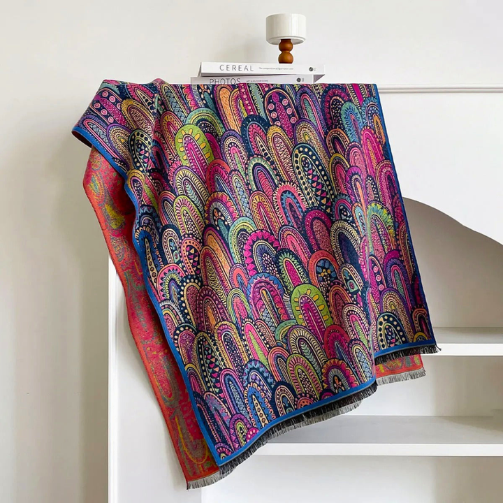 Whimsical Folk Scarf