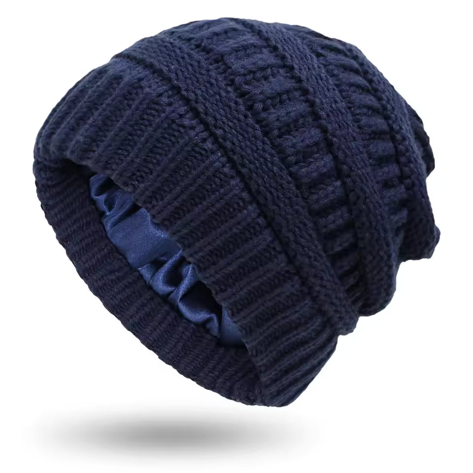 Cloud Knit Silk Beanie