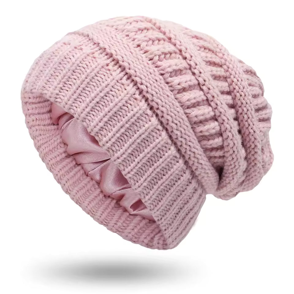 Cloud Knit Silk Beanie