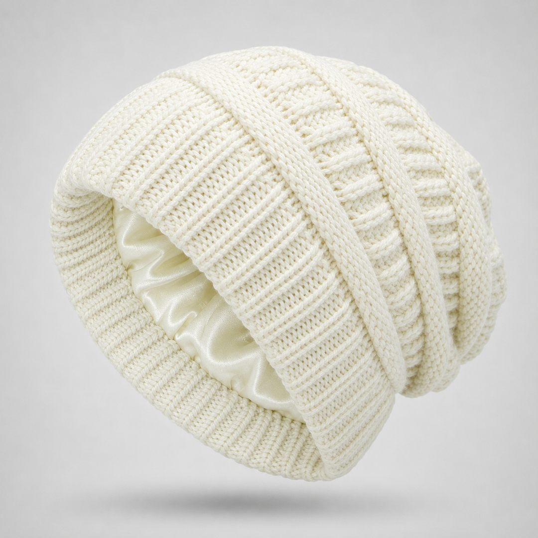 Cloud Knit Silk Beanie