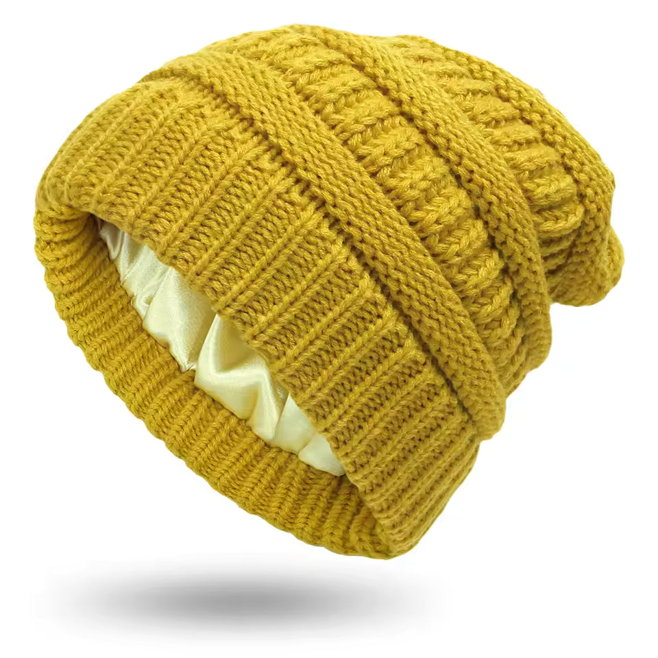 Cloud Knit Silk Beanie