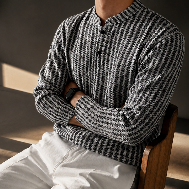 Marlowe Textured Henley Shirt